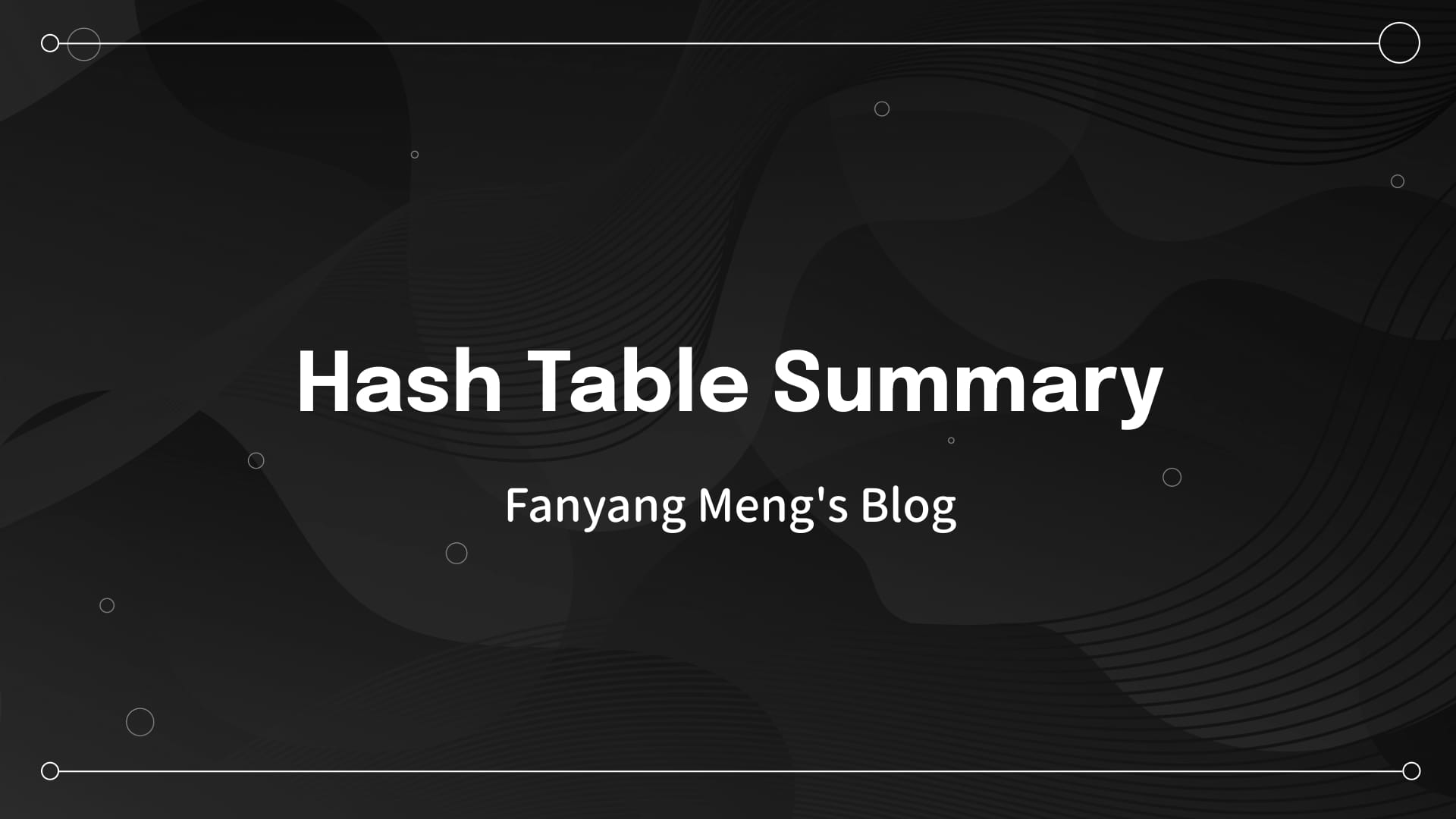 Hash Table Summary