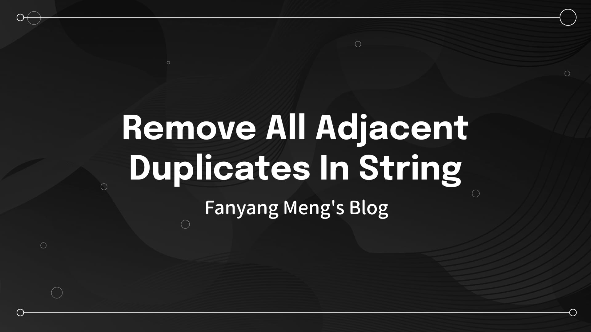 1047. Remove All Adjacent Duplicates In String