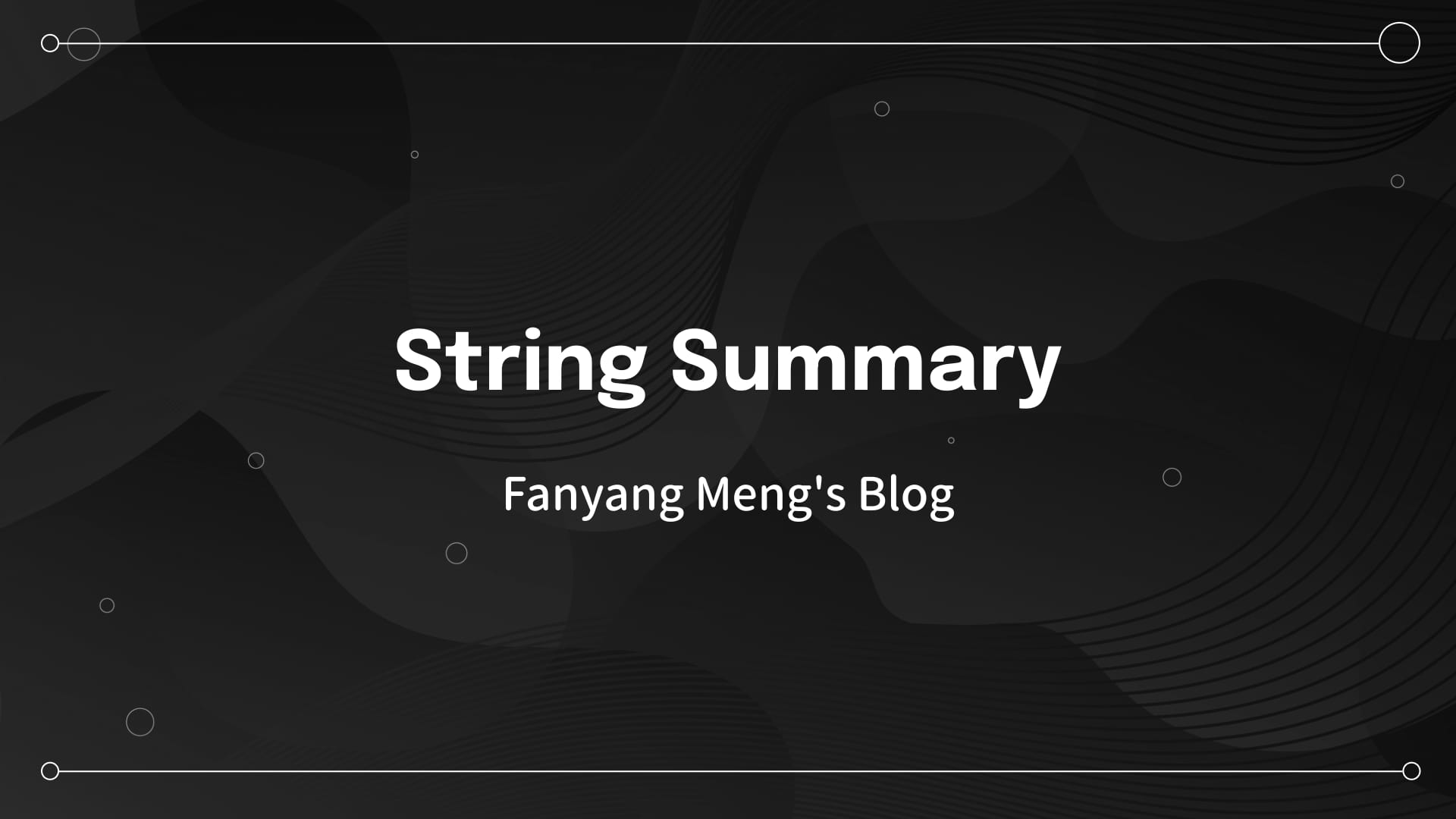 String Summary